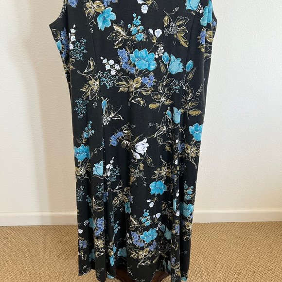 Chelsea Studio Size 18W Floral Knit Sleeveless Button Front Collar Shirt Dress - Picture 8 of 10